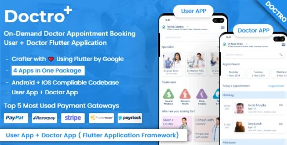 Doctro – Complete SaaS-Based Doctor Appointment Booking & Healthcare Marketplace Solution V9.2.0